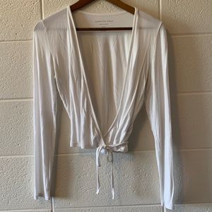 Cropped Wrap Shirt